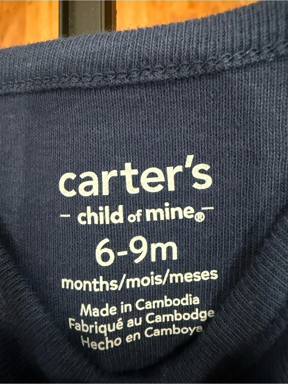 Carter's Navy Infant Onesie with White Print